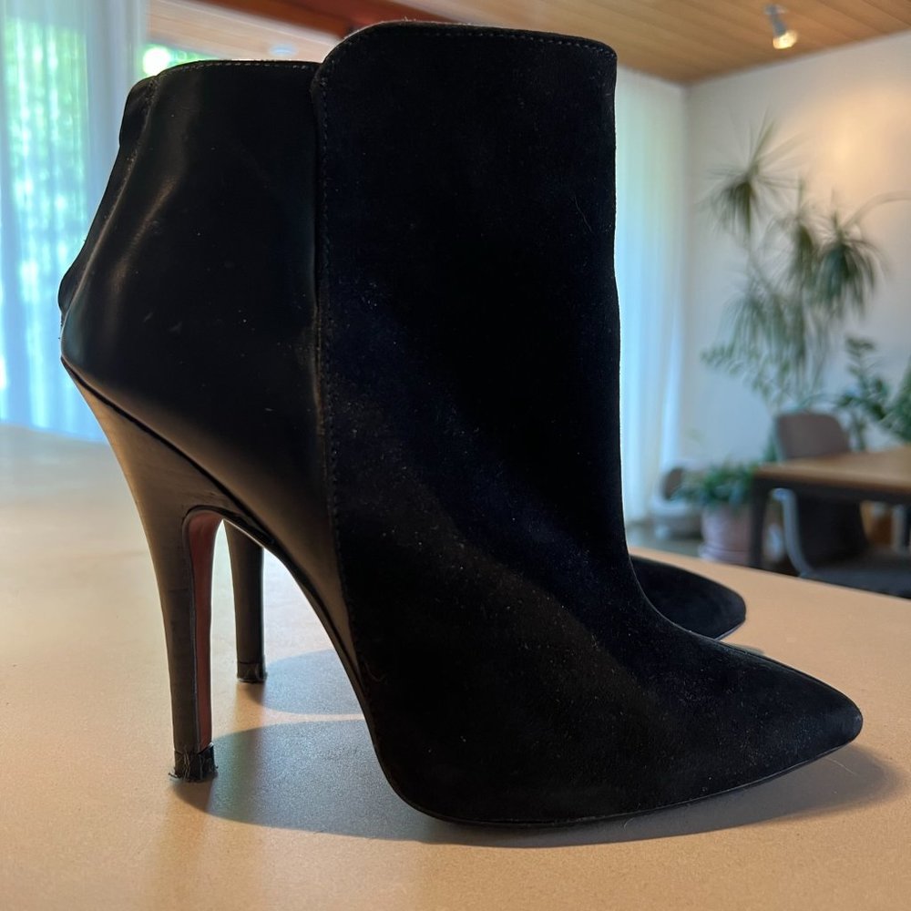 Black Leather Zara Ankle Boots